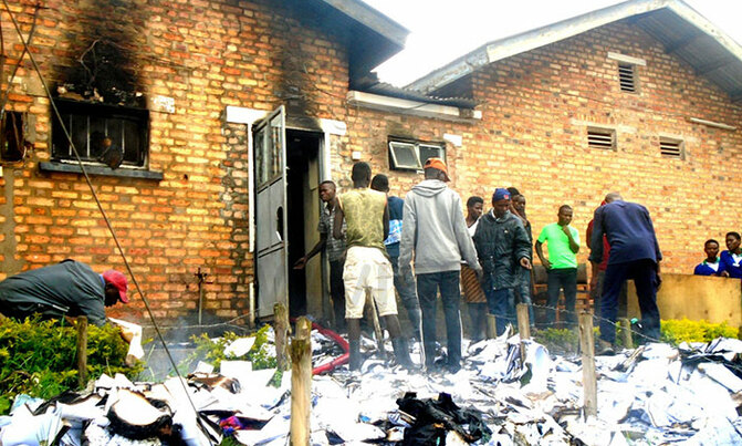 Fire guts Rugarama Nursing School Fire guts Rugarama Nursing School