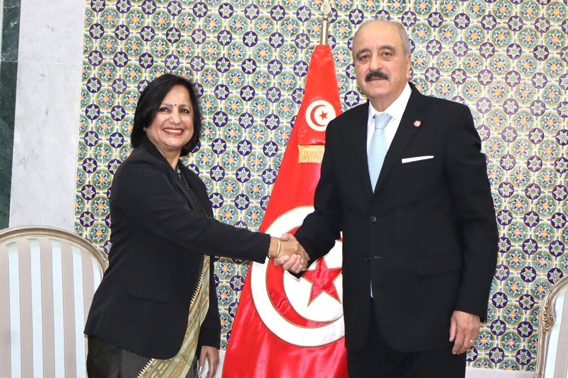 MEA Secy Neena Malhotra meets Tunisia's Foreign Minister, discusses cooperation