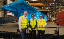 Austin Engineering managing director and CEO David Singleton (left), Simon Trott and Mark McGowan.