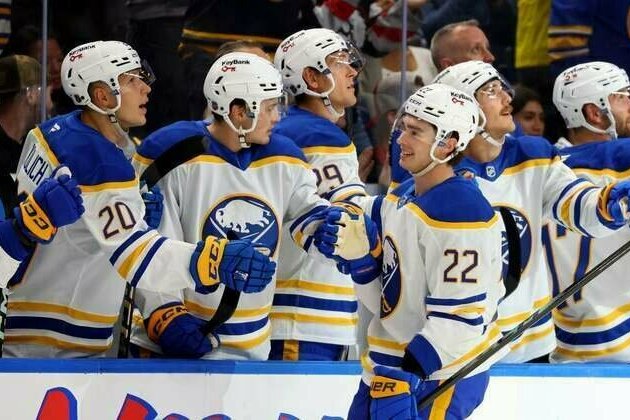 Trio of multi-goal scorers sends Sabres past Senators for 1st win