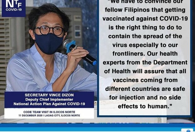 Secretary Dizon assures COVID-19 vaccines safe for human