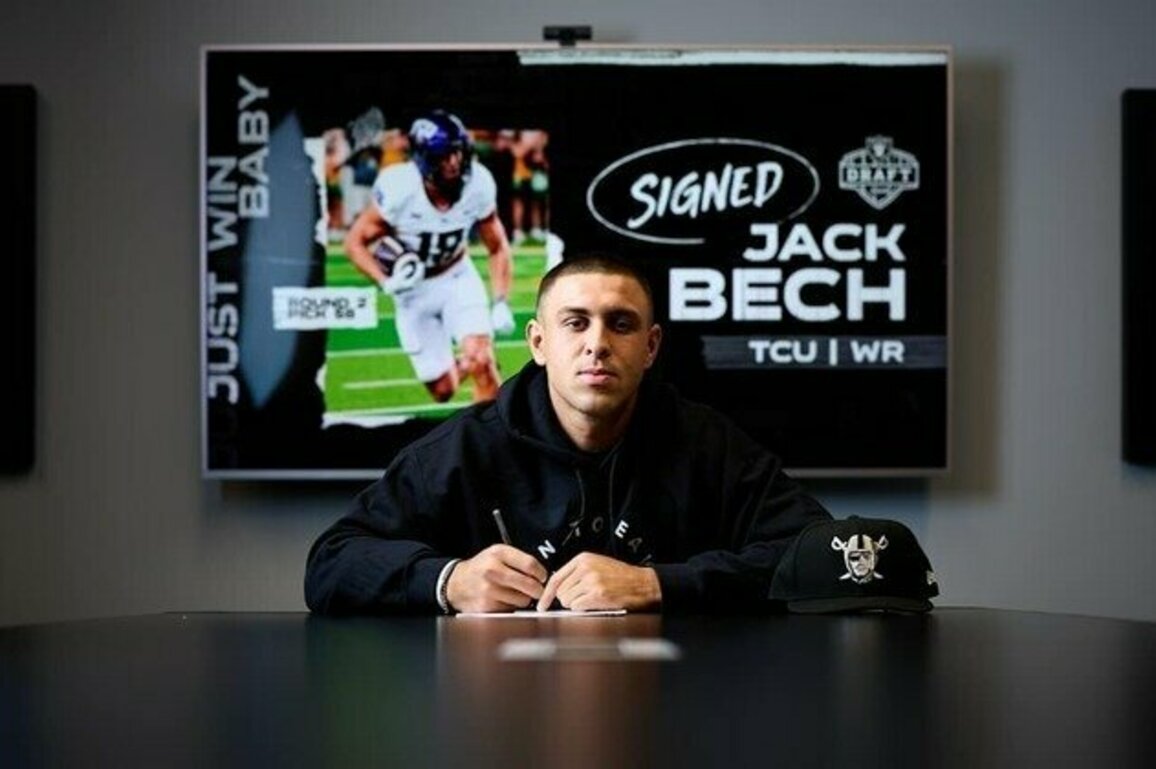Raiders sign second-round pick WR Jack Bech