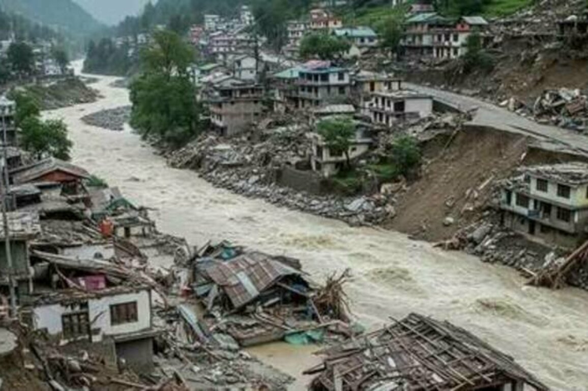 Massive flash floods destroy a village in India (VIDEO)
