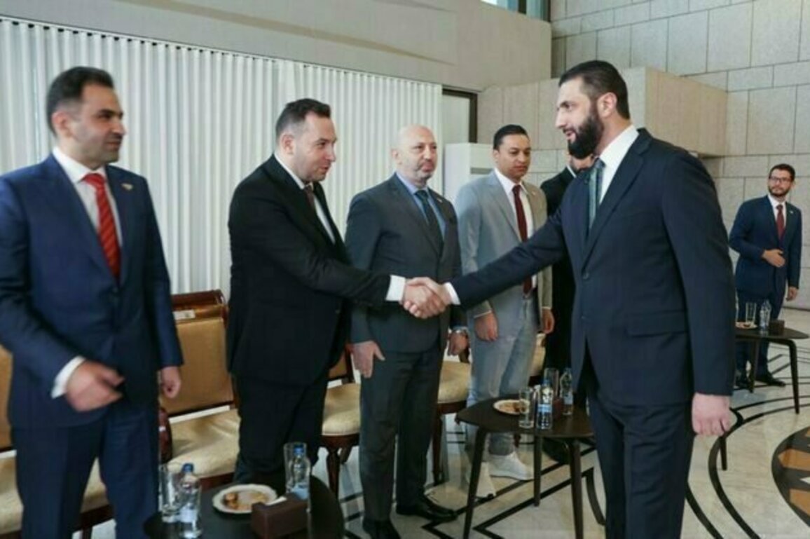 President al-Sharaa receives Syrian businessmen residing in China 