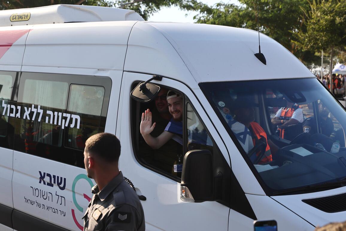 ISRAEL-RAMAT GAN-HAMAS-HOSTAGE-ARRIVAL
