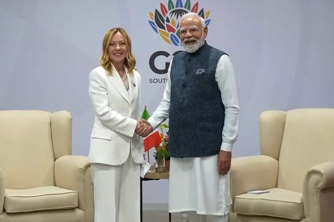 PM Modi meets Italian counterpart Meloni on G20 Summit sidelines