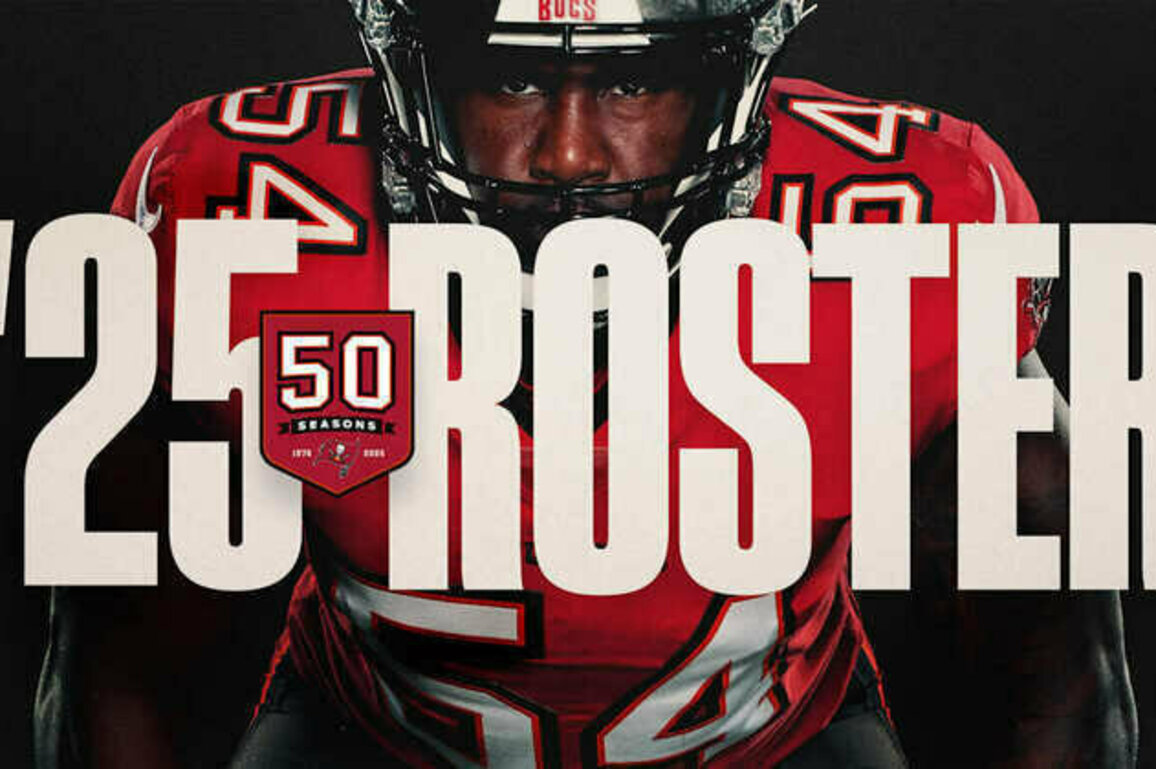 Bucs Go Heavy at Receiver, Secondary on First 53-Man Roster of 2025