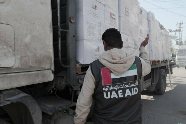 13 UAE aid trucks arrive in Gaza as part of Operation Chivalrous Knight 3