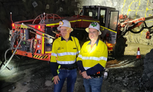  WA mines and petroleum minister Bill Johnston on a site visit to Mincor Resources' nickel sulphide mine in Western Australia.