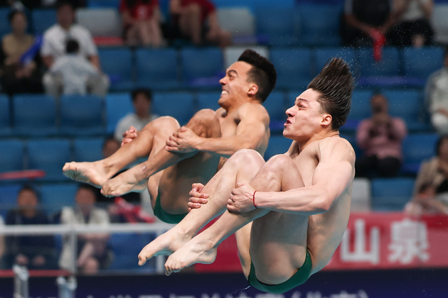 (SP)CHINA-BEIJING-DIVING-WORLD AQUATICS WORLD CUP-SUPER FINAL-MEN'S 3M SYNCHRONISED