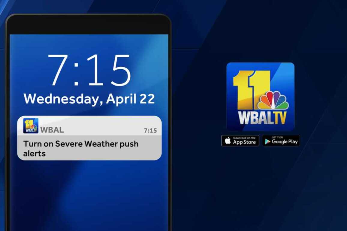 Here's how to turn on severe weather alerts in the WBAL-TV app
