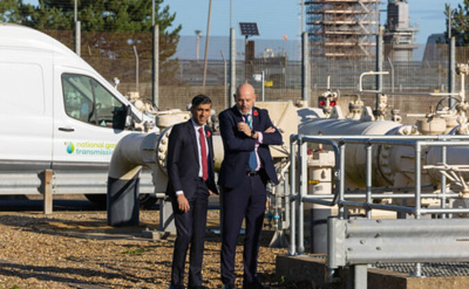 Rishi Sunak visiting the Bacton Oil & Gas Terminal in Norfolk | Credit: Simon Walker / Downing Street