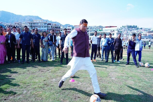 Uttarakhand CM Dhami inaugurates upgraded cricket ground in Pithoragarh