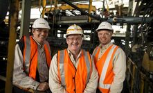  Western Areas finance director David Southam (left) with MD Dan Lougher (centre) and chairman Ian Macliver