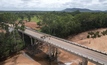  The 120m long, dual-lane, five-span reinforced concrete bridge spans the Isaac River.