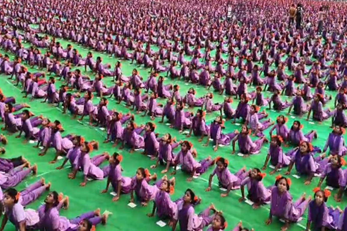 Andhra Pradesh: 20,000 students perform 108 Surya Namaskarams in Araku Valley, set World record