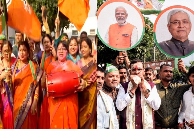 NDA tsunami hits Mahagathbandhan in Bihar, ruling coalition gets three-fourths majority; Congress alleges "vote chori"