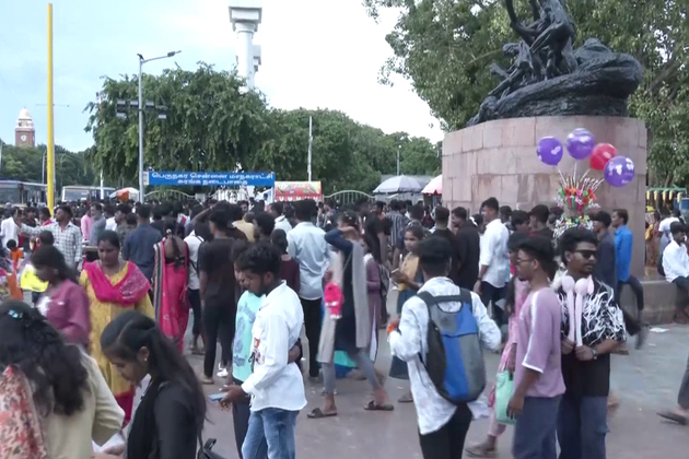 Chennai's Marina beach bustles with festive spirit on Diwali