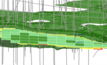  Drilling reveals the internal variation of ore within a mineralised boundary