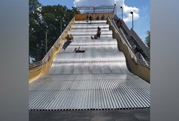 Viral Video: Giant slide shut down within hours, launched people into air as they slid down