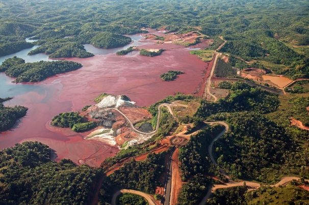 A tailings reservoir in Madagascar