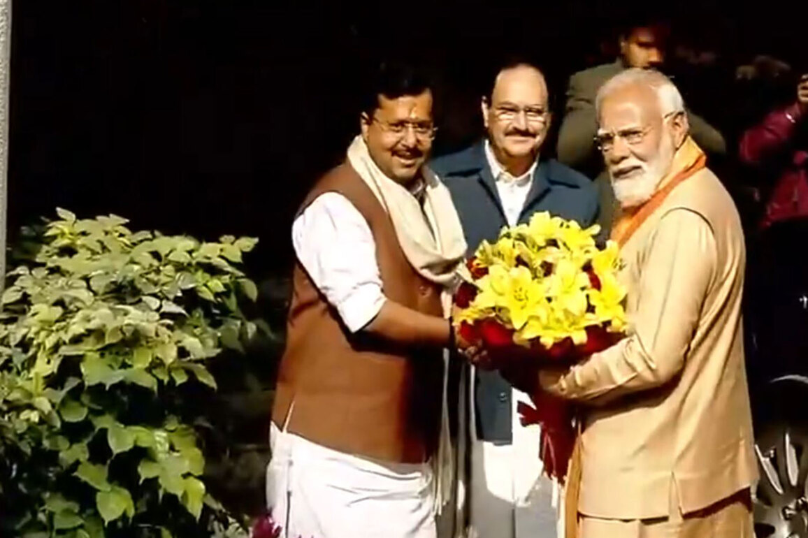 PM Modi arrives at BJP headquarters as Nitin Nabin set to take charge as new party chief