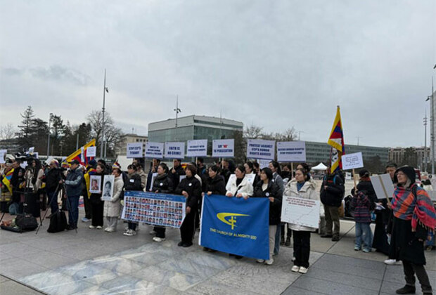 Tibetan community protests at UNHRC Session in Geneva, condemns China's human rights violations