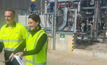 Hydrogen breakthrough needs cash and support to scale. Pictured Carbon280 founder and CEO Mark Rheinlander & WA minister for energy and decarbonisation Amber Jade-Sanderson.