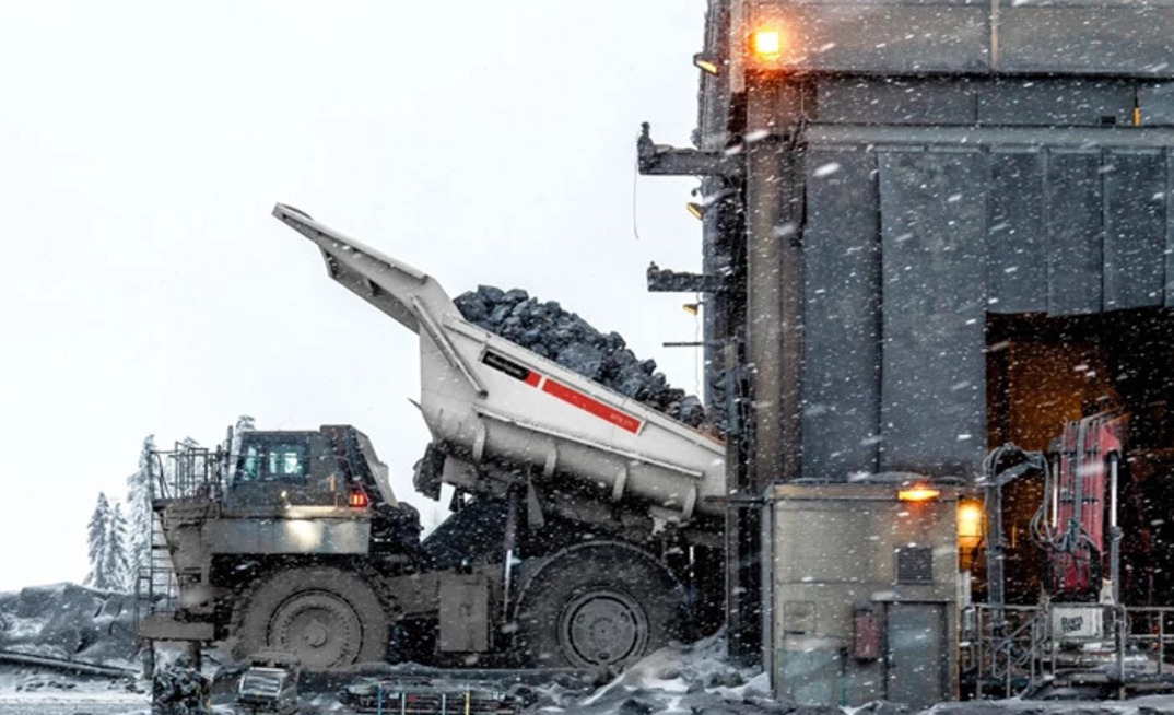 Metso truck body in operation at Terrafame's multi-metal mine in Sotkamo, Finland