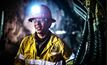 A miner underground at Westgold's Bluebird mine.