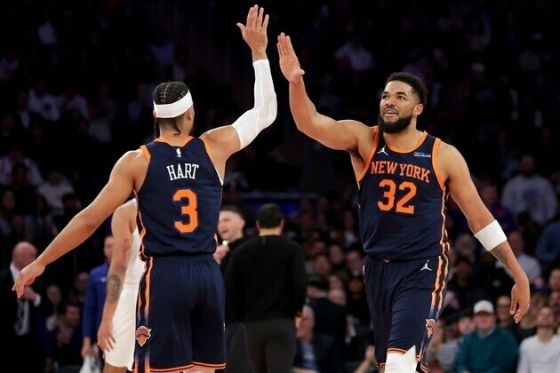 Josh Hart ties Knicks' triple-double mark in win vs. Heat