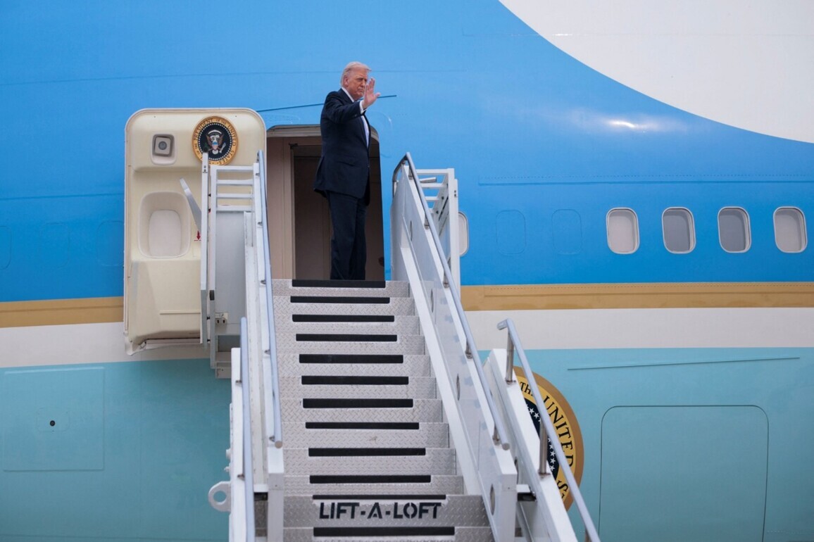 Trump gives signature fist pump, final wave as he departs China after historic visit