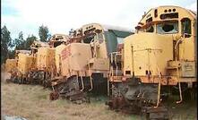  Hamersley Iron graveyard -where old trains are laid to rest