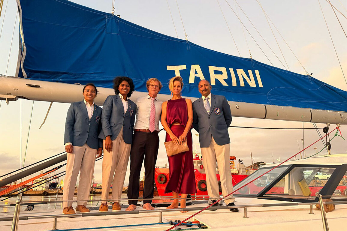 INSV Tarini flagged off from Cape Town for final leg of Navika Sagar Parikrama II Expedition