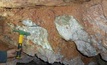  High-grade lead-zinc-vanadium breccia in underground exposure