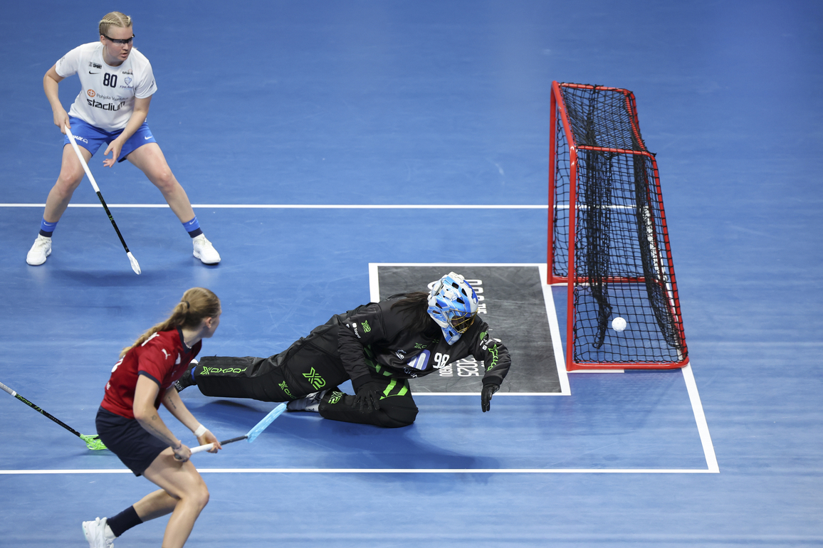 (SP)CHINA-CHENGDU-THE WORLD GAMES 2025-FLOORBALL-WOMEN'S PRELIMINARY ROUND-FIN VS CZE (CN)