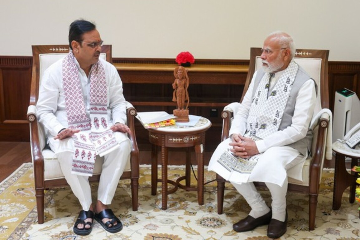 Rajasthan CM Bhajanlal Sharma meets PM Modi, says "double-engine govt working to make Rajasthan ideal state"