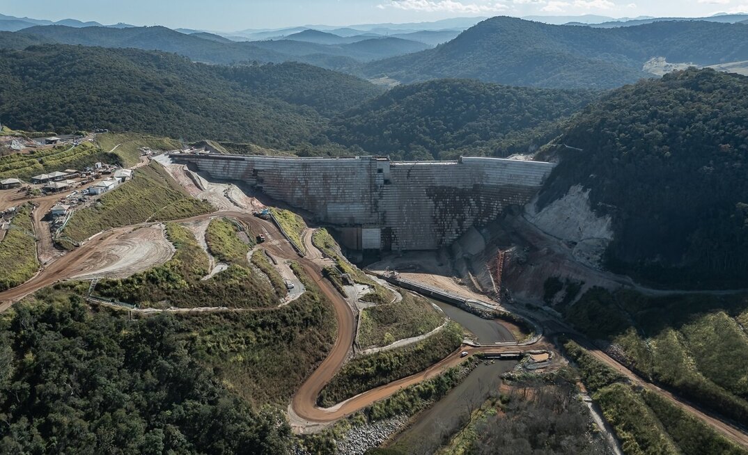 The Forquilha III dam at the Fábrica mine in Minas Gerais, Brazil. Credit: Vale