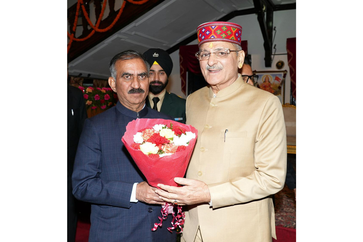 Himachal CM Sukhu welcomes newly appointed Governor Kavinder Gupta