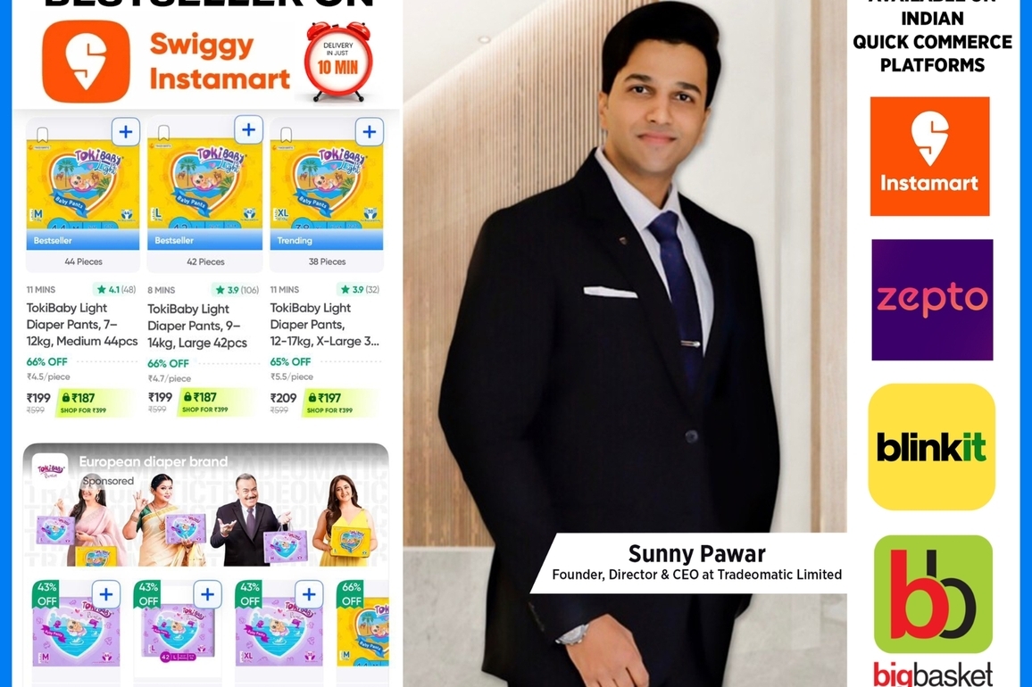 Tradeomatic Limited's European Diaper Brand TOKIBABY LIGHT Secures Pan-India Best-Seller Status on Swiggy Instamart