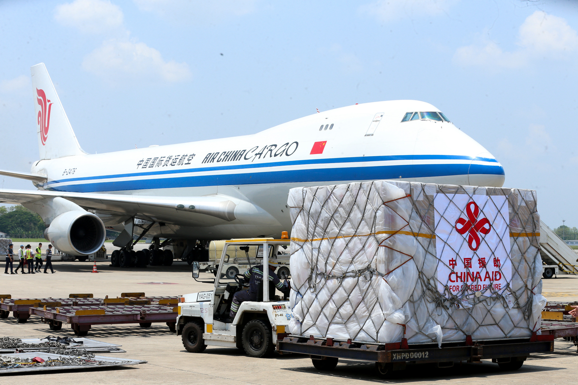 MYANMAR-YANGON-CHINA-7TH BATCH-HUMANITARIAN AID SUPPLIES-ARRIVAL