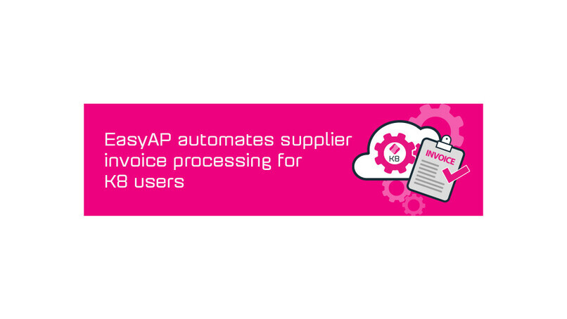 EasyAP automates supplier invoice processing for K8 users