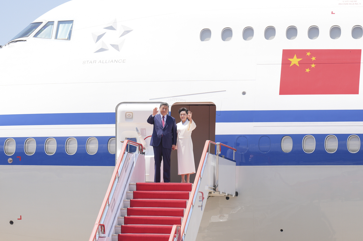 DPRK-PYONGYANG-CHINA-XI JINPING-STATE VISIT-ARRIVAL