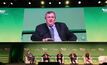 Barrick Gold CEO Mark Bristow addresses the Indaba 2020 conference in Cape Town