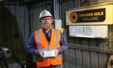 Executive director Trevor Dixon with the company’s first gold bar