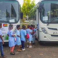 India gifts six school buses to Sao Tome and Principe