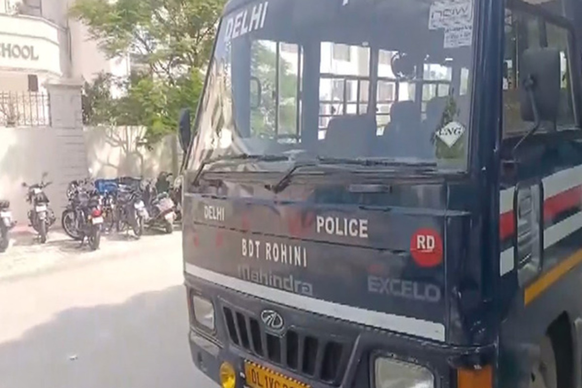 Police deployed outside multiple schools in Delhi after bomb scare