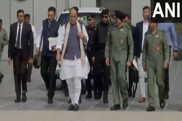 Rajnath Singh leaves for Bhuj Air Force Station, where he will interact with Air Warriors