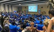 The president of Timor-Leste José Ramos-Horta is addressing 500 students and VIPs at the launch of the SPE Timor-Leste Student Chapter. Credit: Steve McBride