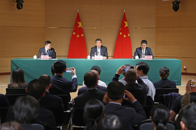 SWITZERLAND-GENEVA-CHINA-U.S.-ECONOMIC & TRADE AFFAIRS-HIGH-LEVEL MEETING-HE LIFENG-PRESS BRIEFING